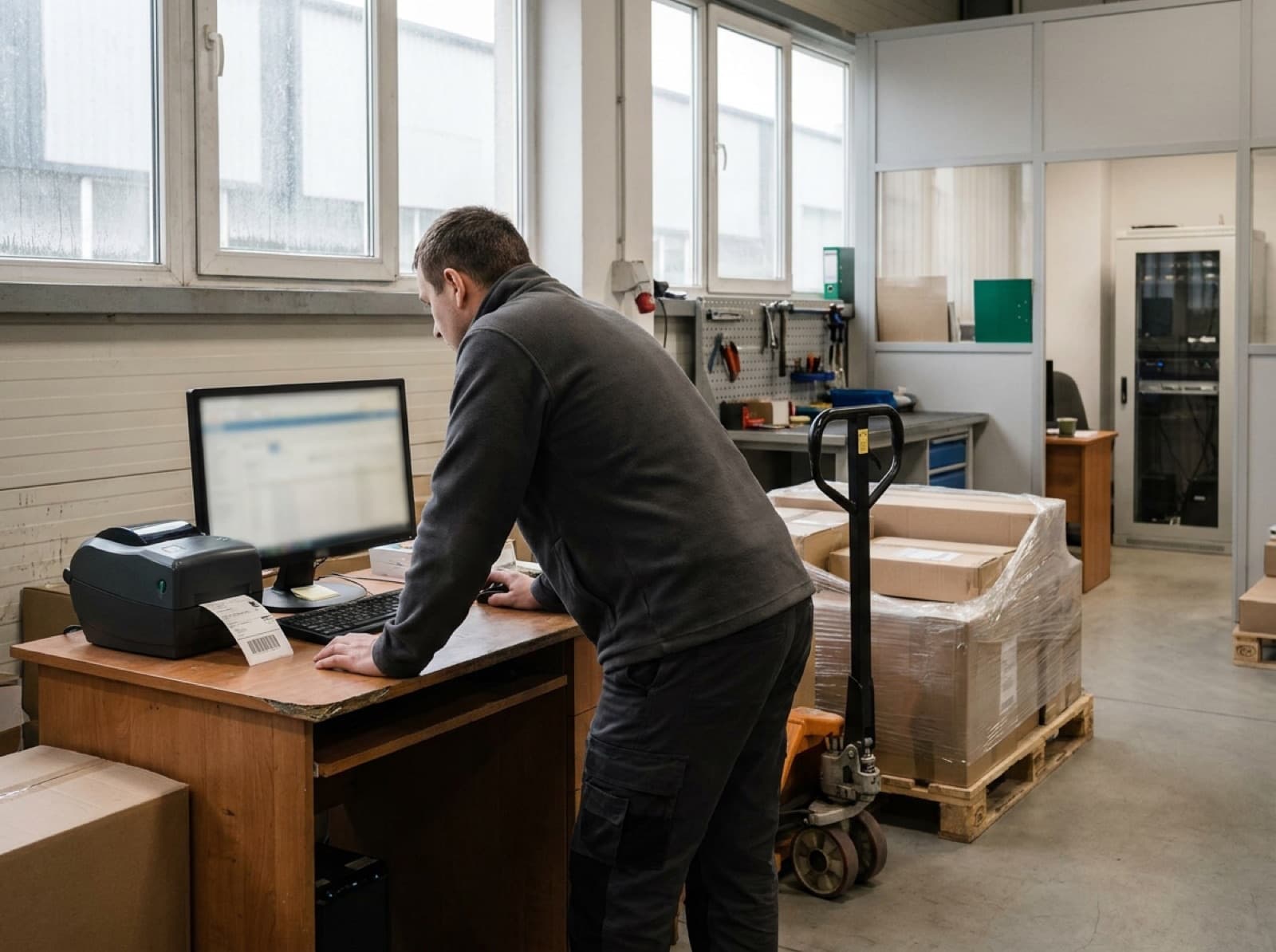 Stanowisko wydań w magazynie hurtowni