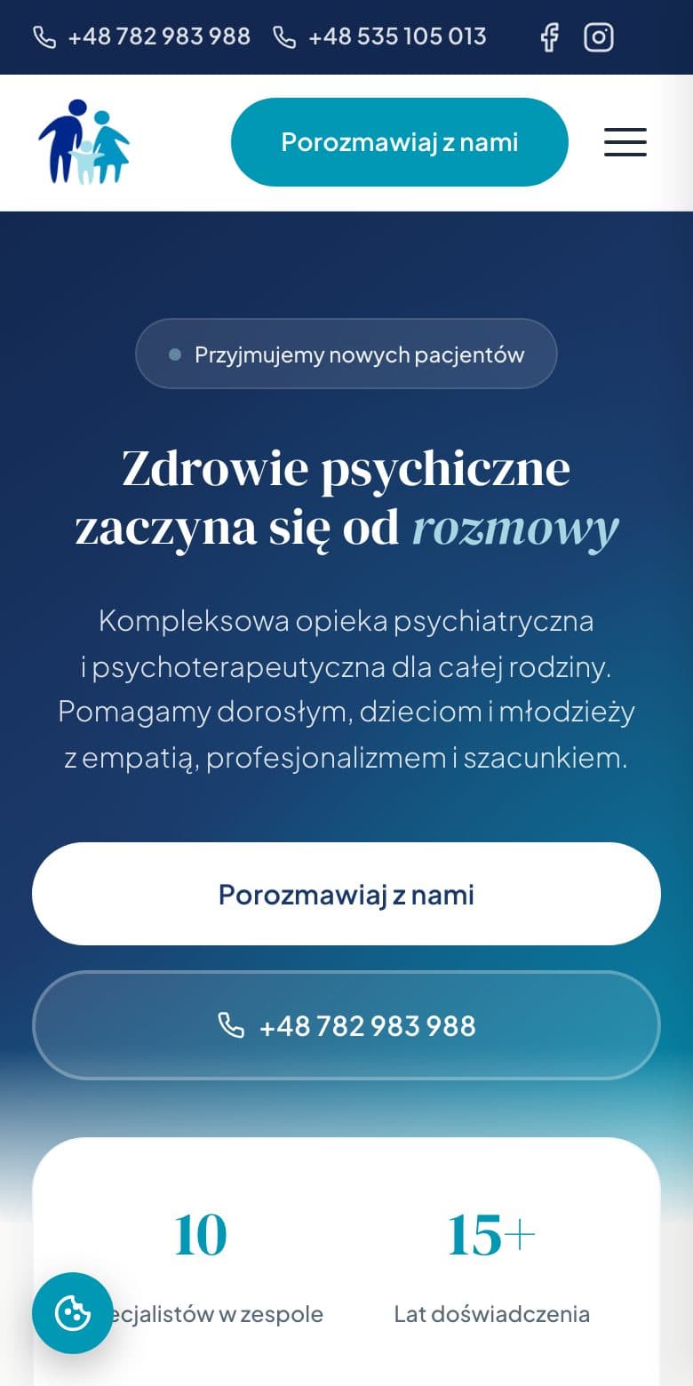 Psychiatra i Psychoterapeuta Warszawa na ekranie telefonu